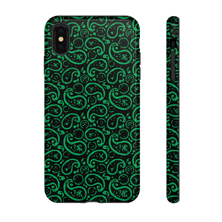 Cute IPhone Case | iPhone 15 Case | iPhone 15 Pro Max Case, Iphone 14 Case, Iphone 14 Pro Max Case IPhone Case for Art Lovers, Paisley Green - Studio40ParkLane