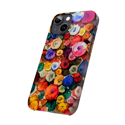 Slim Cute Phone Cases for Iphone  | iPhone 15 Case | iPhone 15 Pro Max Case, Iphone 14, Iphone 14 Pro Max, Iphone 13, Colorful Buttons Abstract