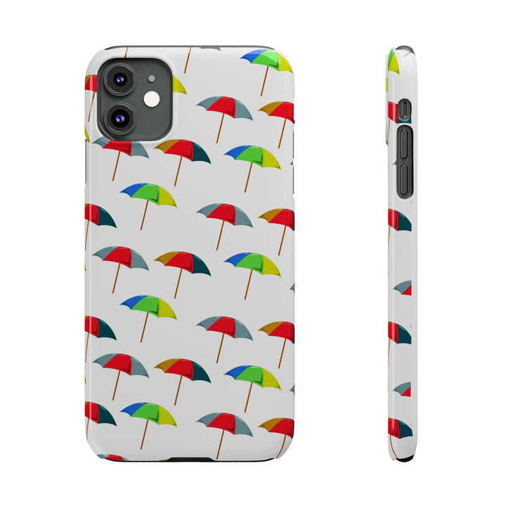 Slim Cute Phone Cases for Iphone - | iPhone 15 Case | iPhone 15 Pro Max Case, Iphone 14 Case, Iphone 14 Pro Max, Iphone 13, Colorful Beach Parasol - Studio40ParkLane
