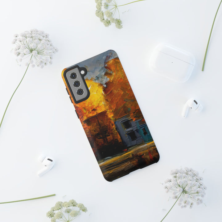 Impact Resistant, Fall Leaves Oil Painting, Cute Phone Cases for Samsung S24, S23, S22, S21, IPhone 15 pro Iphone 14 pro Iphone 13 IPhone 12 Iphone 11 - Studio40ParkLane