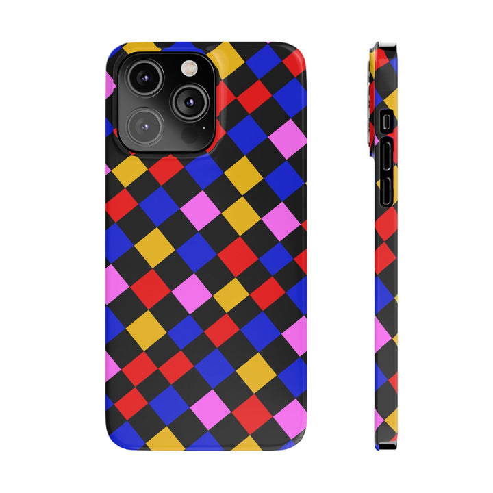 Slim Abstract Colorful Checkerboard Cute Phone Case for Iphone 17 - | iPhone 16 Pro Max Case | iPhone 15 Case Iphone 14 13 12 11 Gift for Her - Studio40ParkLane
