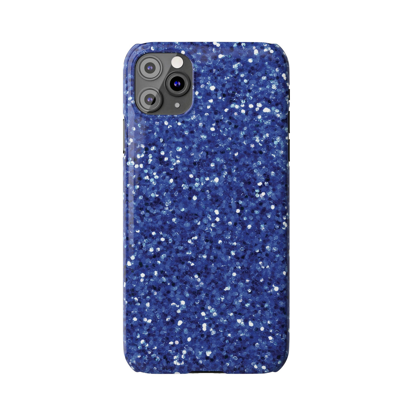 Slim Blue Muted Faux Play on Glitter Effect Cute Phone Cases for Iphone 16 Pro Max | iPhone 15 Case | iPhone 15 Pro Max Case, Iphone 14, Iphone 14 Pro Max, Iphone 13 12 11 8 7