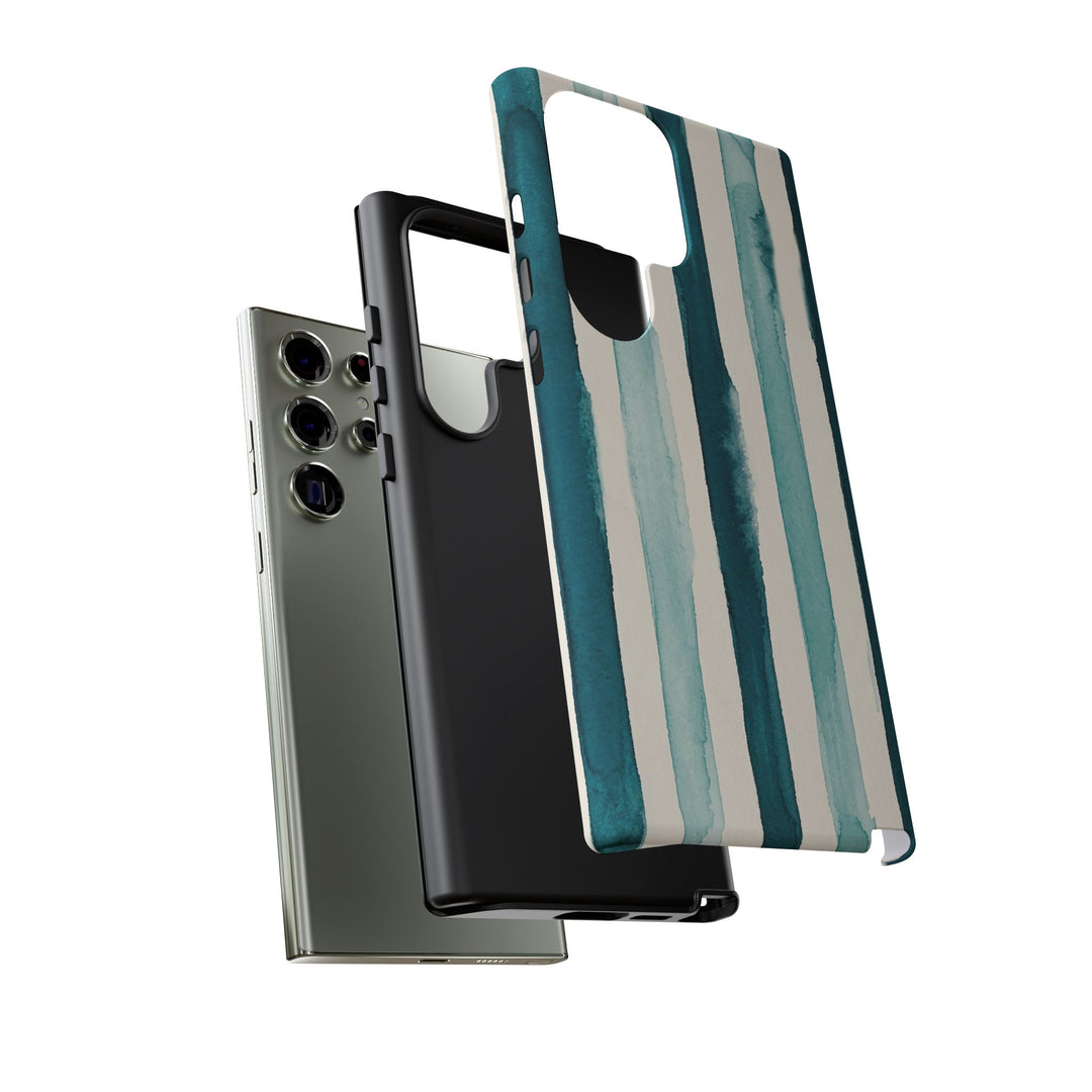 Tough Cute Green Stripes Phone Case, for IPhone 17 Pro Max | Iphone 17 Air, Iphone 16, IPhone 15, 14 13 12, Samsung Galaxy S26, S25, S24, S23