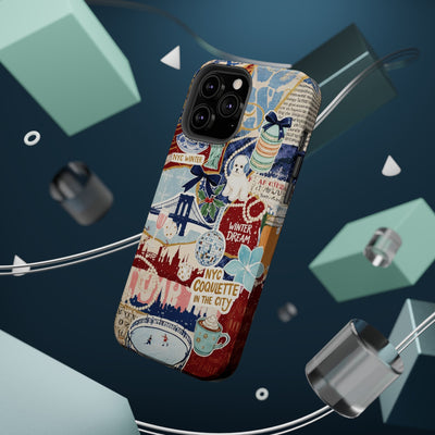 New York Winter Coquette Collage Tough Magsafe Cute Phone Cases for Iphone | iPhone 17 Pro Max Case, Iphone 16, Iphone 15 14 13 12 11 10 9