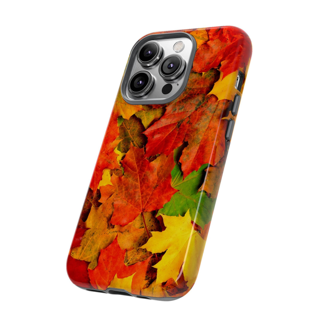 Fall Leaves Impact Resistant, Cute Phone Cases for Samsung S24, S23, S22, S21, IPhone 15 pro Iphone 14 pro Iphone 13 IPhone 12 Iphone 11 - Studio40ParkLane