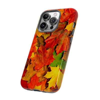 Fall Leaves Impact Resistant, Cute Phone Cases for Samsung S24, S23, S22, S21, IPhone 15 pro Iphone 14 pro Iphone 13 IPhone 12 Iphone 11