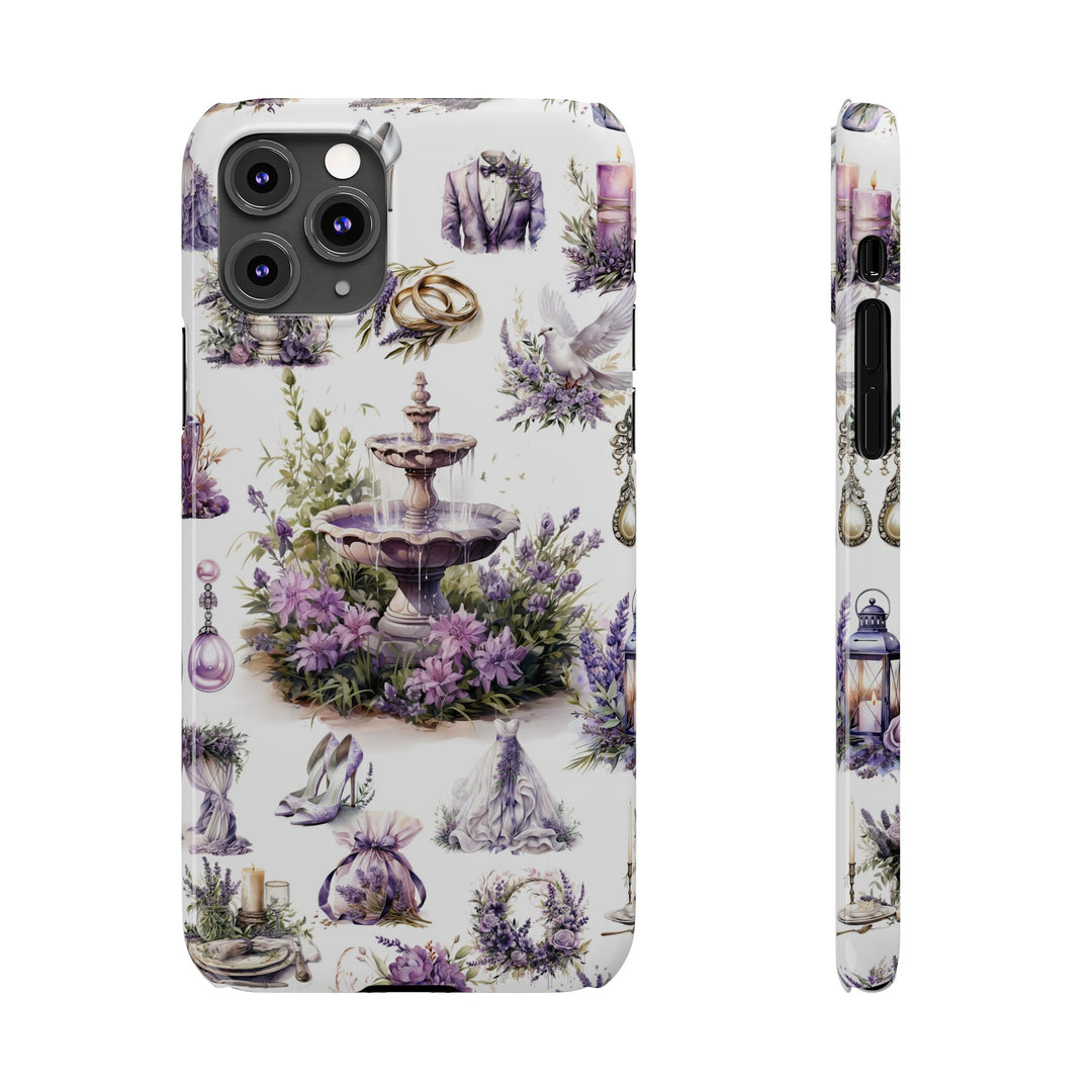 Slim Cute Phone Cases for Iphone | iPhone 15 Case | iPhone 15 Pro Max Case, Iphone 14, Iphone 14 Pro Max, Iphone 13, Lavender Wedding Theme - Studio40ParkLane