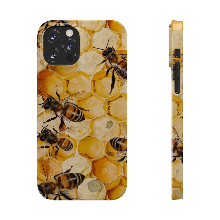 Slim Cute Phone Cases for Iphone - | iPhone 15 Case | iPhone 15 Pro Max Case, Iphone 14 Case, Iphone 14 Pro Max, Iphone 13, Summer Honey Bees - Studio40ParkLane