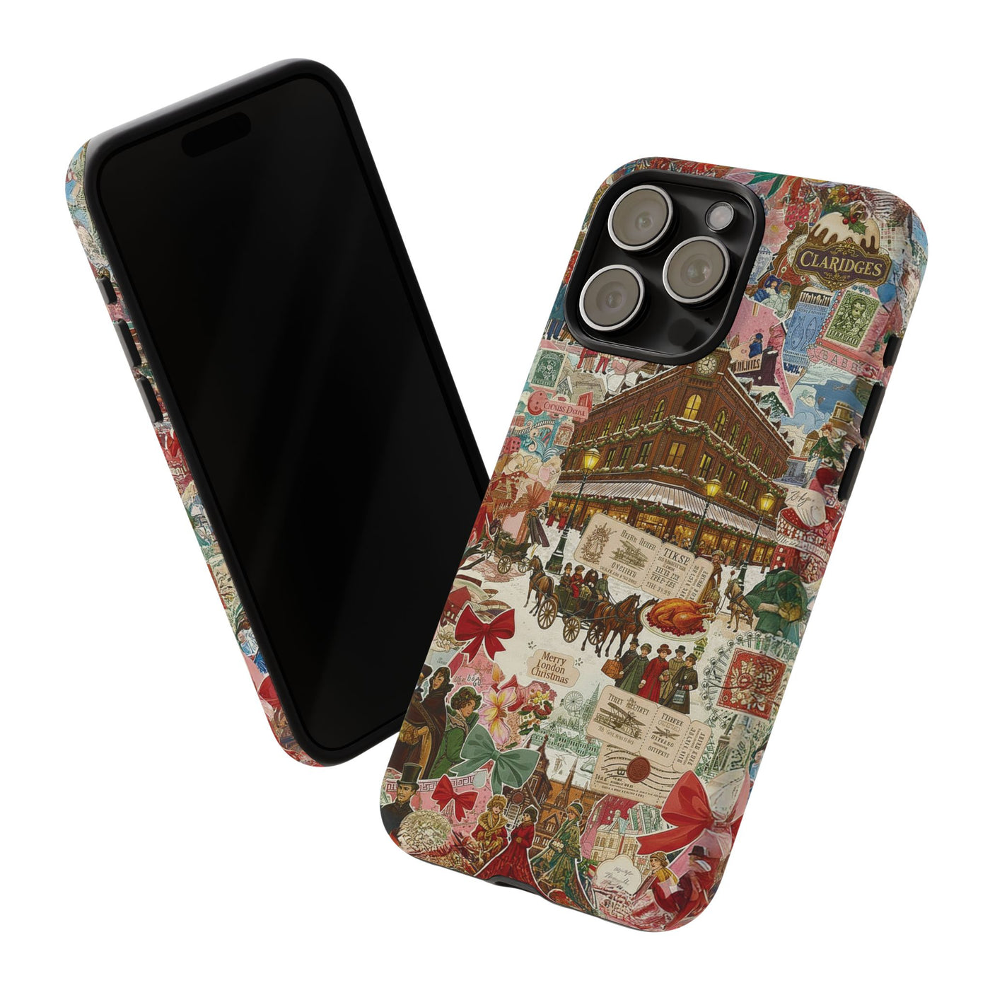 Aesthetic Tough London Coquette Collage Premium Phone Case - For iPhone 17 Pro Max iPhone 16 Pro iPhone 15 Iphone 14 Plus 13 Pro 12 11 10 XR - Studio40ParkLane