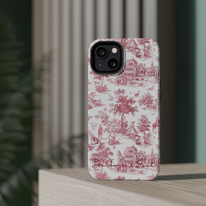 Magsafe French Toile Personalized Initial Custom Gift Cute Phone Cases for Iphone 16 Pro Max | iPhone 15, Pro Max Case, Iphone 14, 13, 12, 11, 10 - Studio40ParkLane