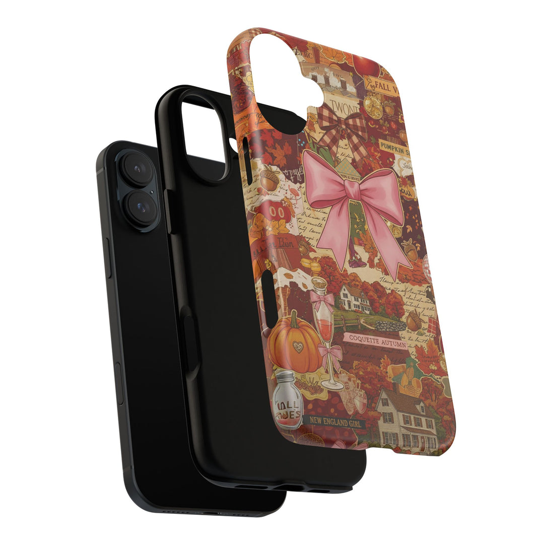 New England Fall Coquette Collage Tough Premium Phone Case - For iPhone 16 Pro Max iPhone 15 Pro iPhone Iphone 14 Plus 13 Pro 12 11 10 XR XS