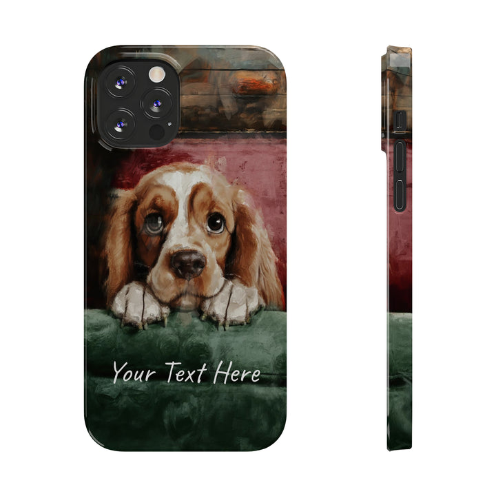 Slim Personalized Cute iPhone Cases - | iPhone 15 Case | iPhone 15 Pro Max Case, Iphone 14 Case, Iphone 14 Pro Max, Iphone 13, Cocker Spaniel Dog - Studio40ParkLane
