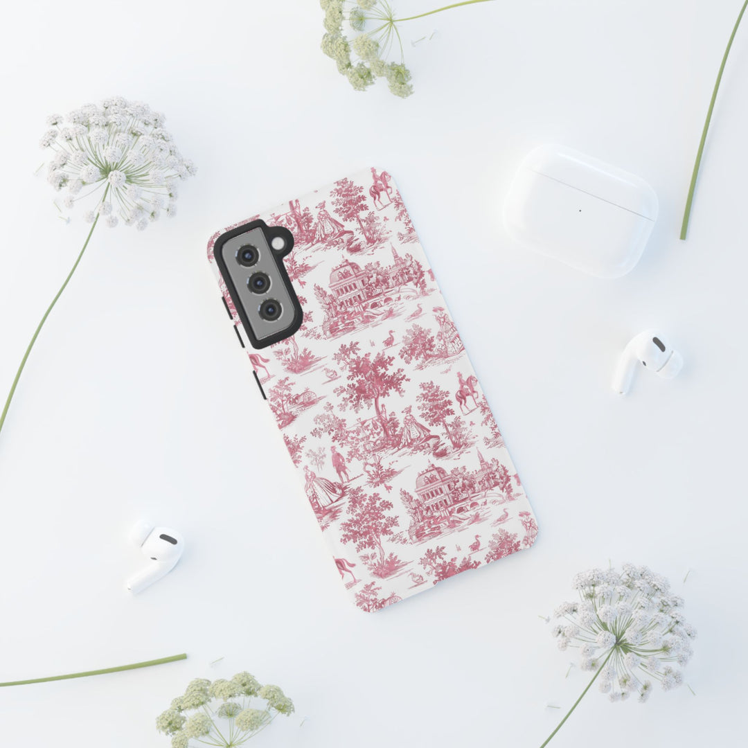 Premium Tough French Toile Gift for Her Cute Phone Cases for Samsung S25, S24, S23, S22, S21 Iphone, 16, 15, 14, 13, 12 Plus Max Pro Ultra - Studio40ParkLane