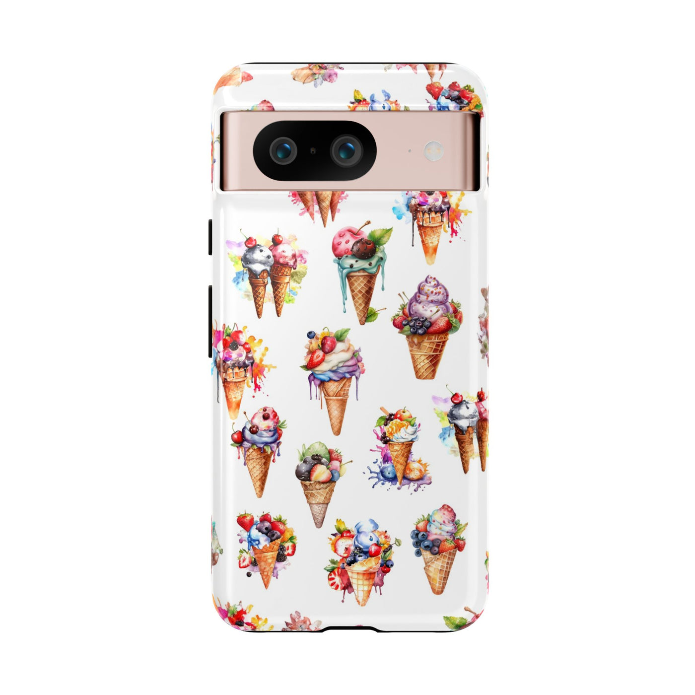 Impact Resistant, Summer Icecream, Cute Phone Cases for Samsung S24, S23, S22, S21, IPhone 15 pro, Iphone 14 pro, Iphone 13 IPhone 12, Iphone 11