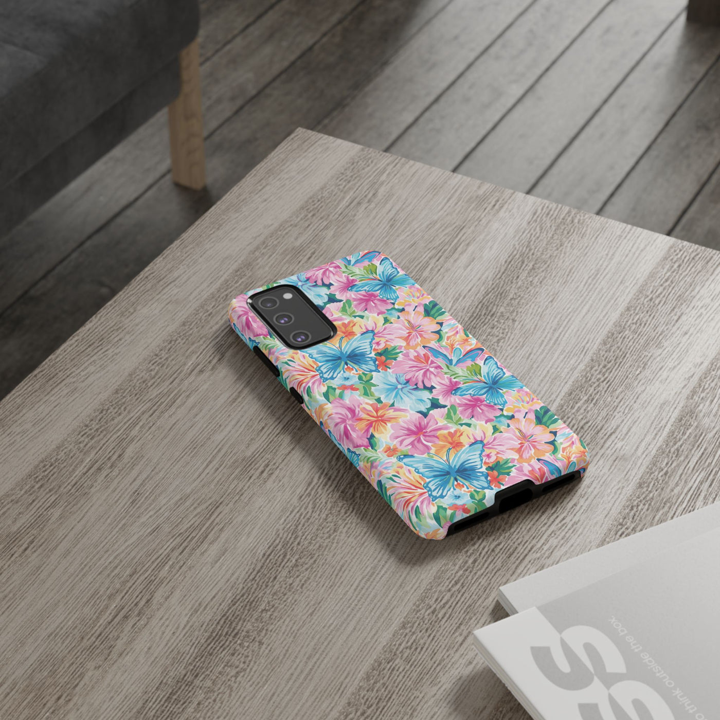 Premium Tough Butterflies Flowers Cute Phone Cases for Samsung S24, S23, S22, S21, S20, Plus and Ultra, Iphone 16 Pro Max,15, 14, 13, 12, 11, 10