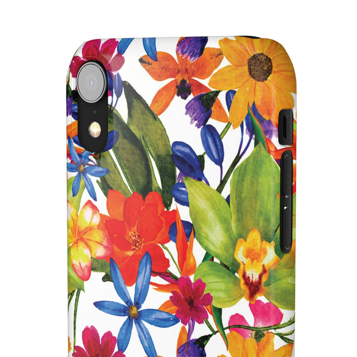 Sleek Snap Colorful Flowers Cute Phone Case for iPhone 16 15 14 13 12 11 X Xs Max Xr Pro Plus Samsung Galaxy S24 S23 S22 S21 S20 Note Ultra