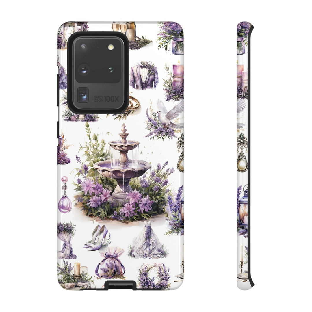 Impact Resistant, Lavender Wedding, Cute Phone Cases for Samsung S24, S23, S22, S21, IPhone 15 pro Iphone 14 pro Iphone 13 IPhone 12 Iphone 11 - Studio40ParkLane