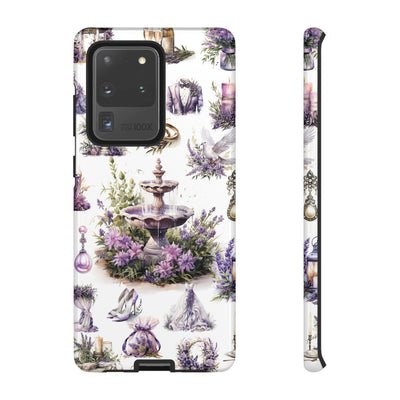 Impact Resistant, Lavender Wedding, Cute Phone Cases for Samsung S24, S23, S22, S21, IPhone 15 pro Iphone 14 pro Iphone 13 IPhone 12 Iphone 11