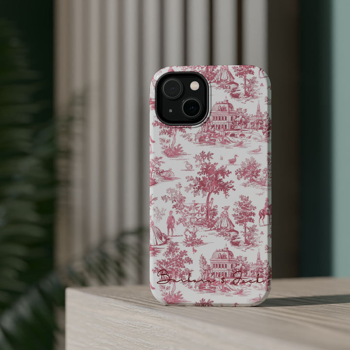 Magsafe French Toile Personalized Initial Custom Gift Cute Phone Cases for Iphone 16 Pro Max | iPhone 15, Pro Max Case, Iphone 14, 13, 12, 11, 10 - Studio40ParkLane