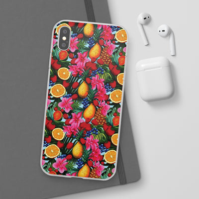 Cute Flexi Phone Cases, For Iphones and Samsung Galaxy Phones, Summer Mixed Fruit, Galaxy S23 Phone Case, Samsung S22 Case, Samsung S21, Iphone 15, Iphone 14, Iphone 13