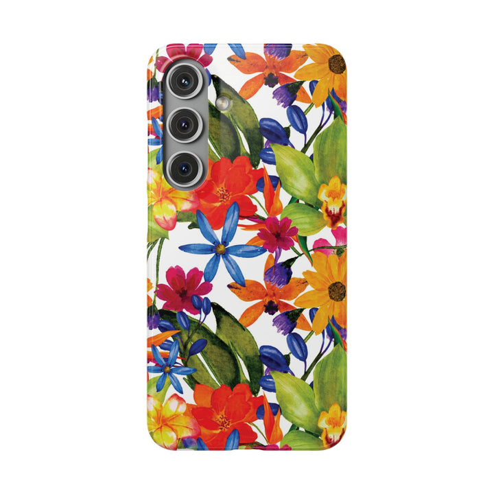 Sleek Snap Colorful Flowers Cute Phone Case for iPhone 16 15 14 13 12 11 X Xs Max Xr Pro Plus Samsung Galaxy S24 S23 S22 S21 S20 Note Ultra