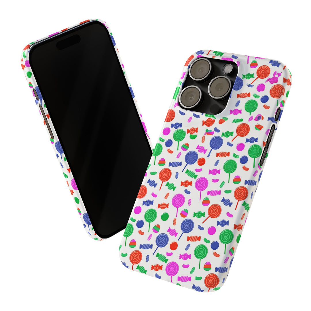 Slim Cute Phone Cases for Iphone - | iPhone 15 Case | iPhone 15 Pro Max Case, Iphone 14 Case, Iphone 14 Pro Max, Iphone 13, Summer Lollipops Red - Studio40ParkLane
