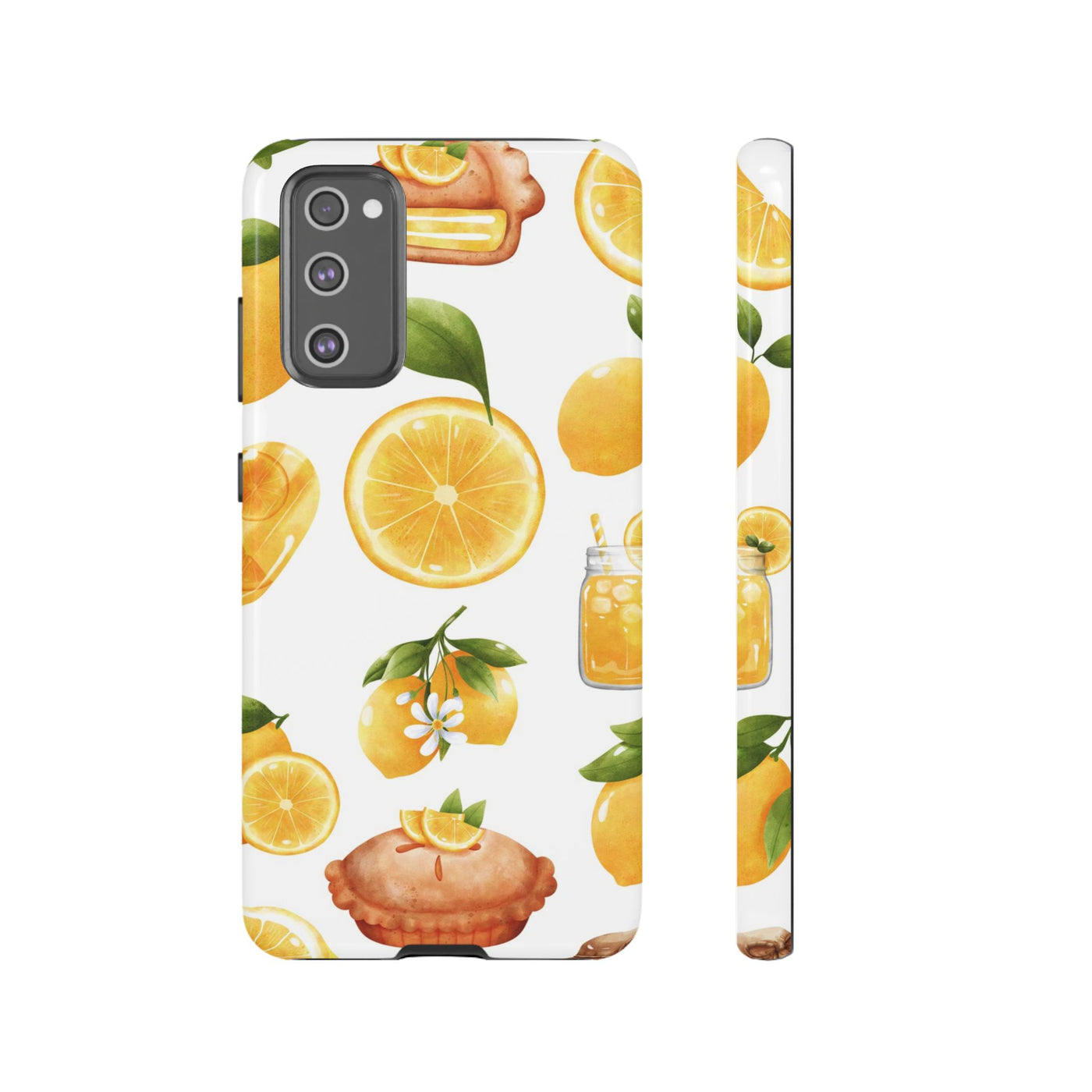 Impact Resistant, Lemon Fruit Pie, Cute Phone Cases for Samsung S24, S23, S22, S21, IPhone 15 pro Iphone 14 pro Iphone 13 IPhone 12 Iphone 11