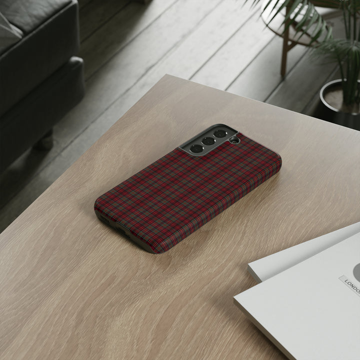 Samsung Galaxy Phone Case | Tough Case double layered | Impact resistant | Galaxy S23, S22, S21, S20 - Matte/Glossy Rose Tartan McDonald - Studio40ParkLane