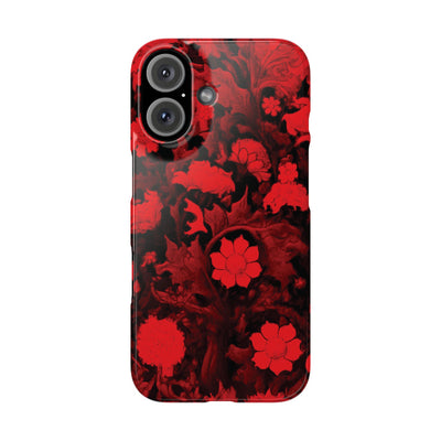 Slim Cute Phone Cases for Iphone - | iPhone 15 Case | iPhone 15 Pro Max Case, Iphone 14 Case, Iphone 14 Pro Max, Iphone 13, Red Flowers