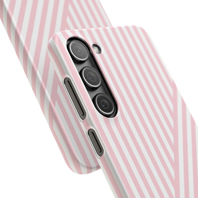 Aesthetic Sweet Pink Stripes Cute Phone Case Sleek Snap - For iPhone 17 Pro Max iPhone 16 Pro iPhone 15 Iphone 14 Plus 13 Pro 12 11 10 Gift