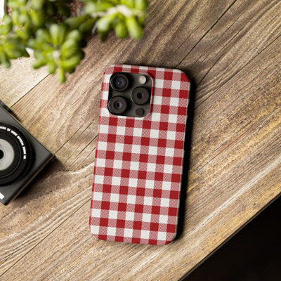 Slim Red Gingham Gift for Her Cute Phone Cases for Iphone 16 Pro Max | iPhone 15 Case | iPhone 15 Pro Max Case, Iphone 14, 13, 12, 11, 10, 8, 7