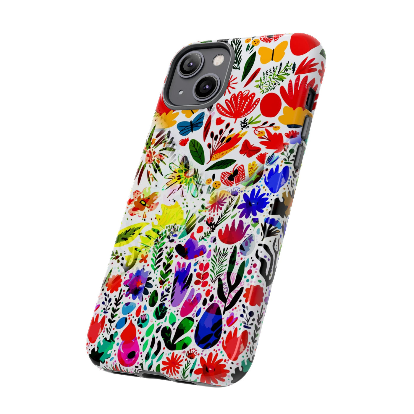 Impact Resistant, Colored Flowers, Cute Phone Cases for Samsung S24, S23, S22, S21, IPhone 15 pro Iphone 14 pro Iphone 13 IPhone 12 Iphone 11