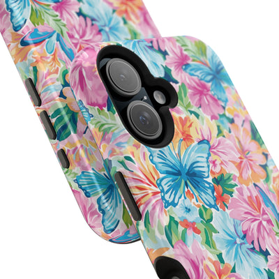 Butterflies Flowers Magsafe Cute Phone Case for Iphone Gift for Her, iPhone 16 Case iPhone 15 Pro Max Case, Iphone 14, Iphone 14 Pro Max, 13, 12