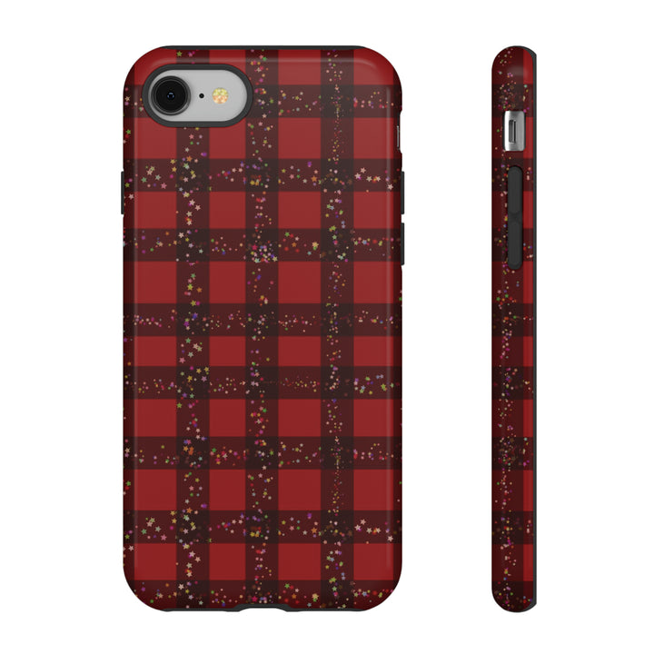 Cute IPhone Case | iPhone 15 Case | iPhone 15 Pro Max Case, Iphone 14 Case, Iphone 14 Pro Max Case IPhone Case for Art Lovers, Red Festive Plaid - Studio40ParkLane