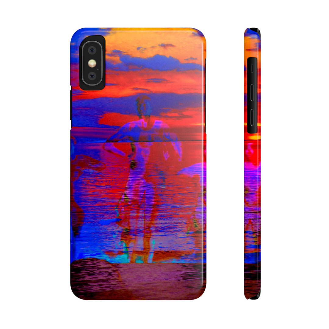 Slim Cute Phone Cases for Iphone | iPhone 15 Case | iPhone 15 Pro Max, Iphone 14 Case, Iphone 14 Pro Max, Iphone 13, Red Blue Sunset - Studio40ParkLane