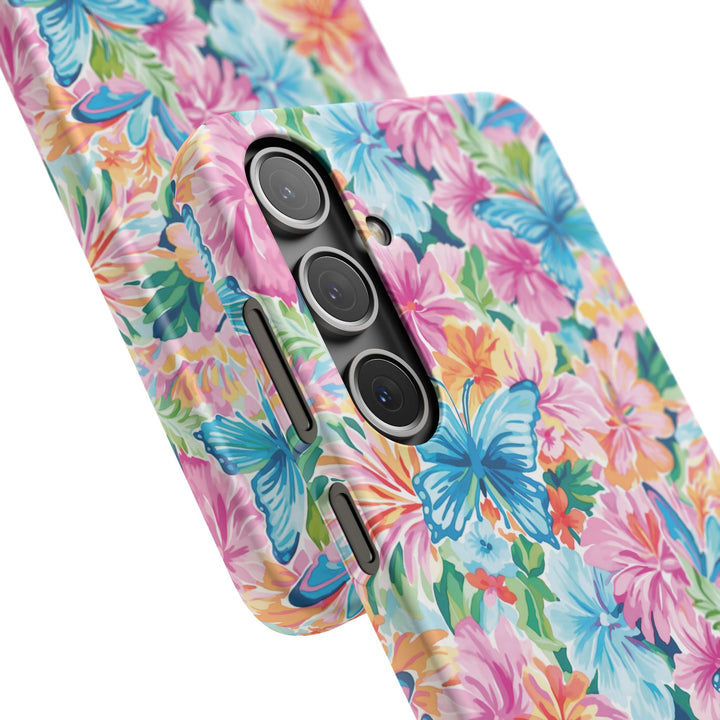 Sleek Snap Butterflies Flowers Cute Phone Case for iPhone 16 15 14 13 12 11 X Xs Max Xr Pro Plus Samsung Galaxy S24 S23 S22 S21 S20 Ultra