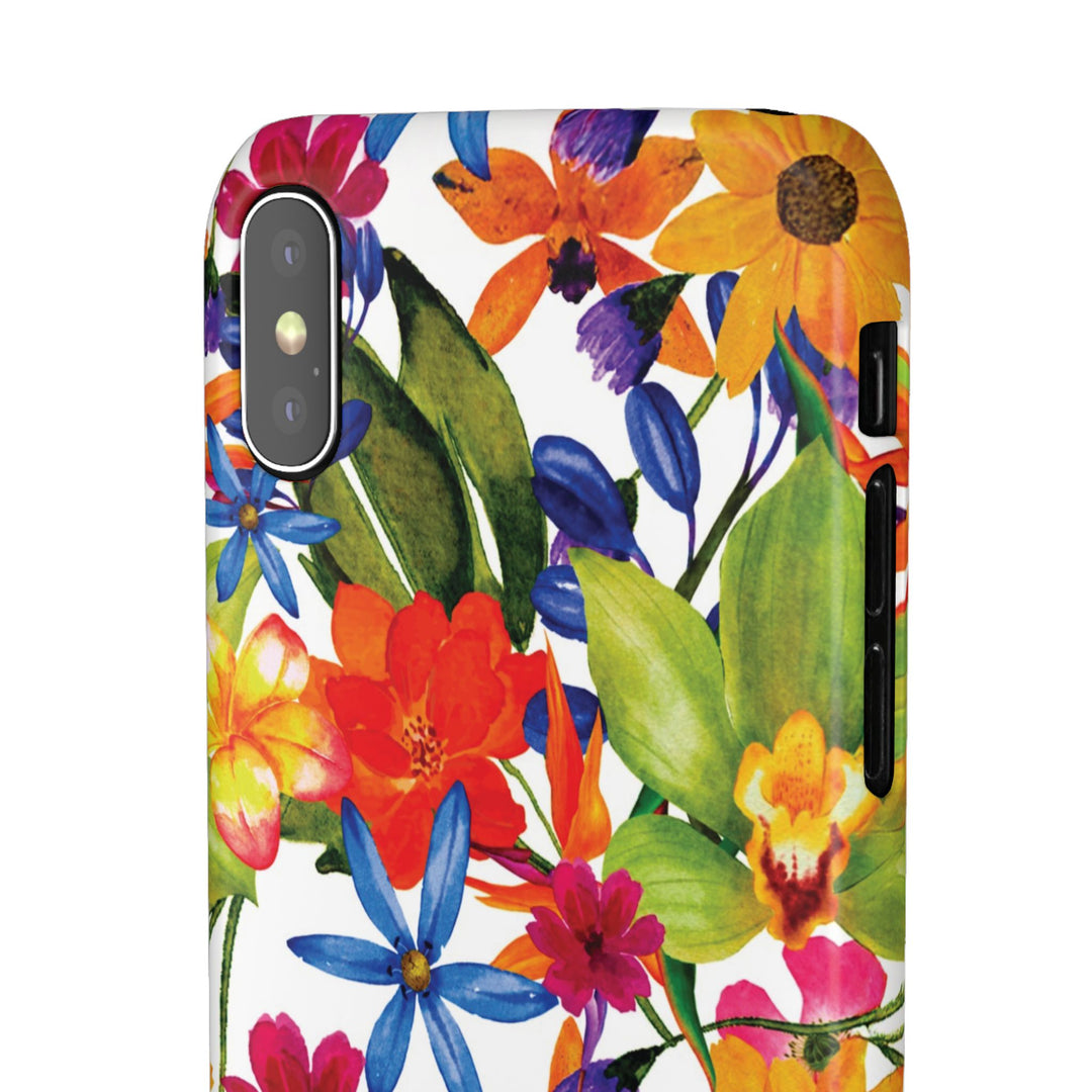 Sleek Snap Colorful Flowers Cute Phone Case for iPhone 16 15 14 13 12 11 X Xs Max Xr Pro Plus Samsung Galaxy S24 S23 S22 S21 S20 Note Ultra