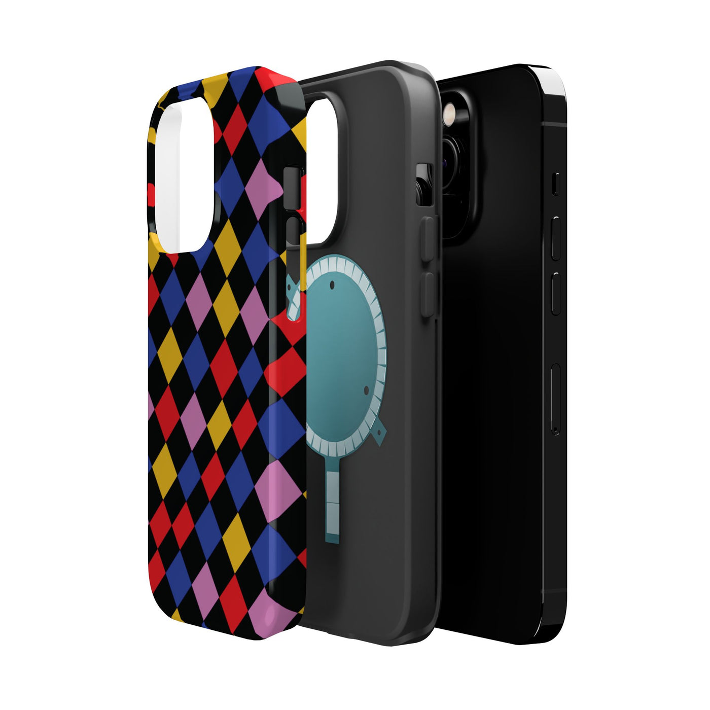 Aesthetic Colorful Checkerboard Tough Magsafe Phone Case - For iPhone 17 Pro Max iPhone 16 Pro iPhone 15 Iphone 14 Plus 13 Pro 12 11 Gift - Studio40ParkLane