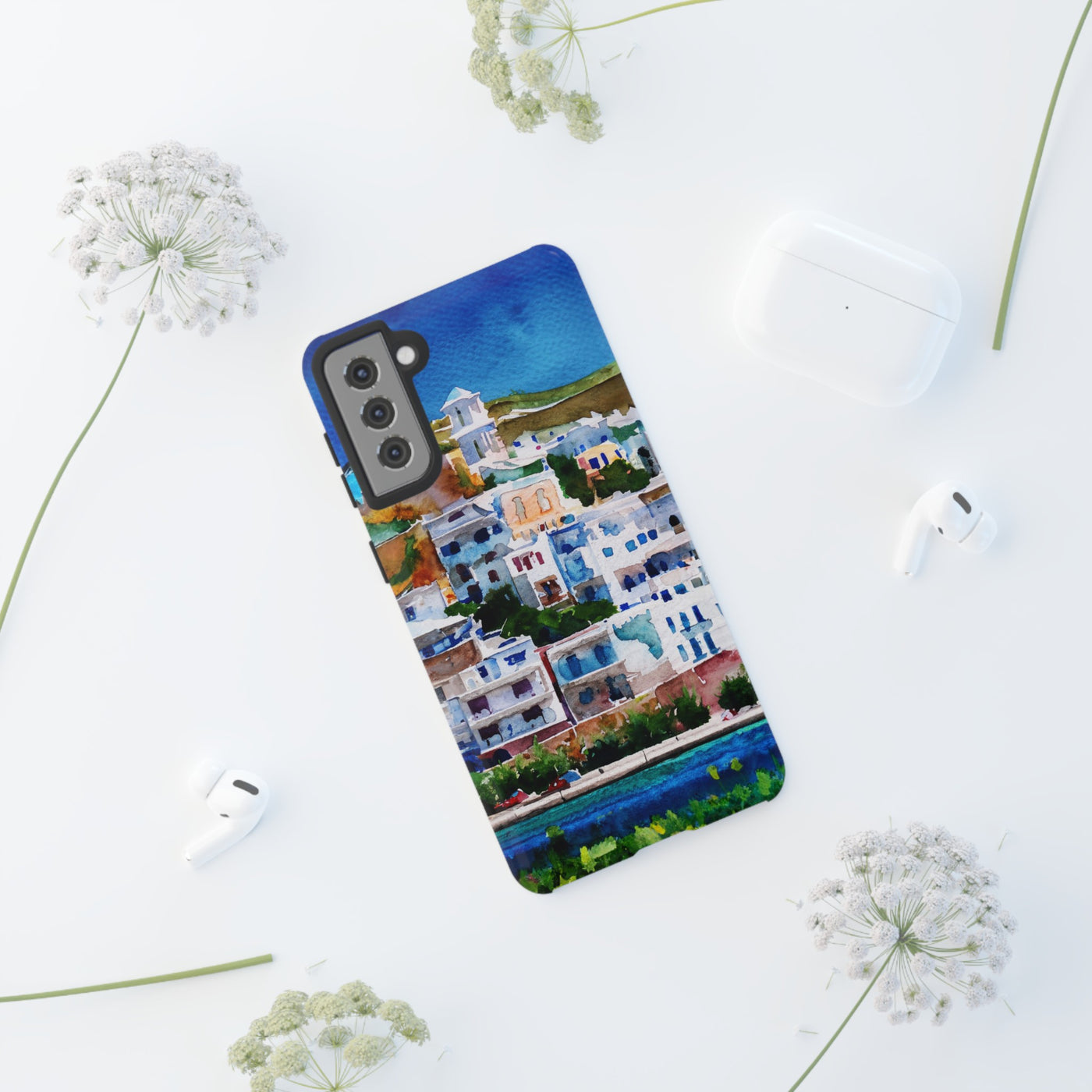 Impact Resistant, Greece House, Cute Phone Cases for Samsung S24, S23, S22, S21, IPhone 15 pro Iphone 14 pro Iphone 13 IPhone 12 Iphone 11