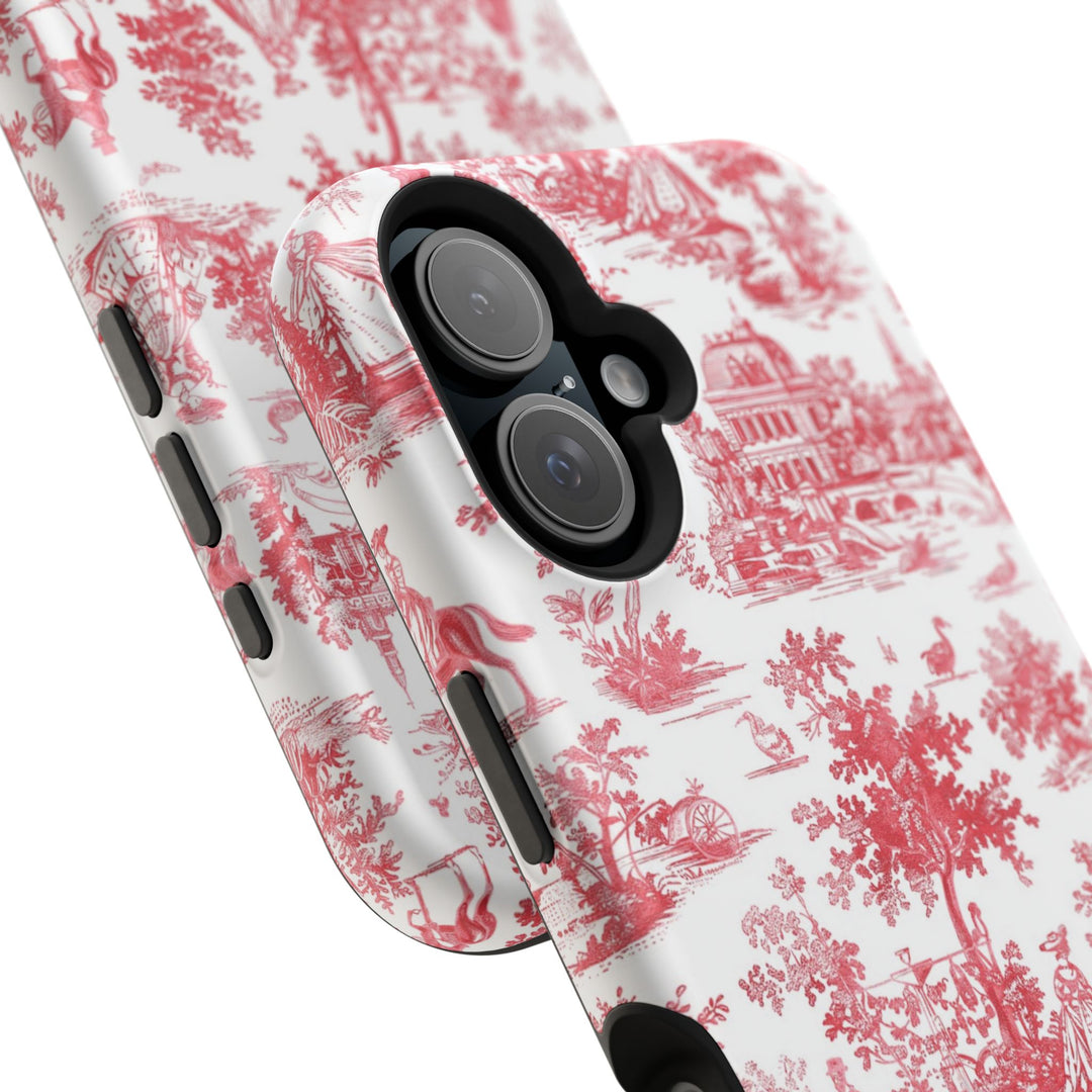 Magsafe French Toile Personalized Initial Custom Gift for Her Cute Phone Cases for Iphone 16 Pro Max | iPhone 15 Case | iPhone 15 Pro Max Case, Iphone 14, 13, 12, 11, 10, 8, 7 - Studio40ParkLane