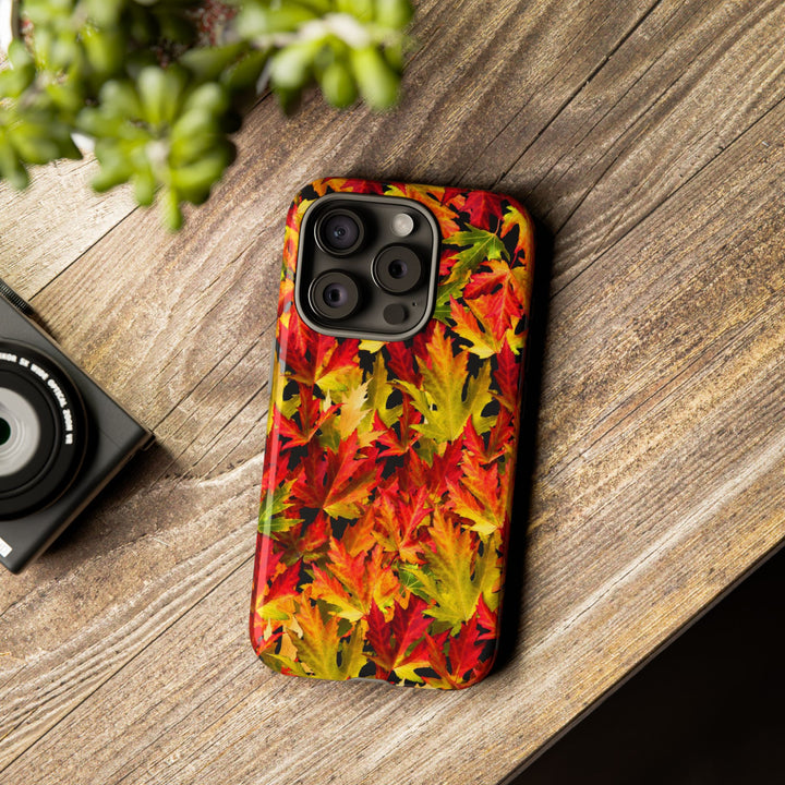 Fall Leaves Impact Resistant, Cute Phone Cases for Samsung S24, S23, S22, S21, IPhone 15 pro Iphone 14 pro Iphone 13 IPhone 12 Iphone 11 - Studio40ParkLane