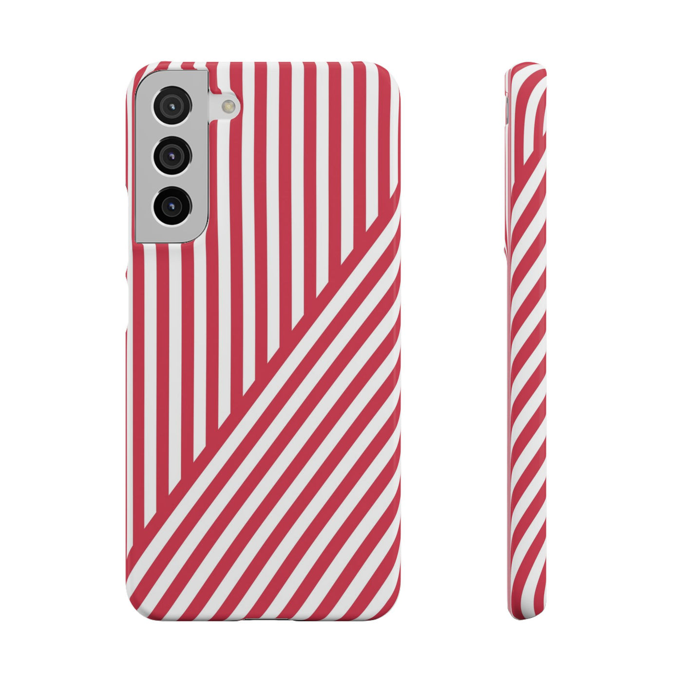 Aesthetic Winterberry Red Stripes Cute Phone Case Sleek Snap - For iPhone 17 Pro Max iPhone 16 Pro iPhone 15 Iphone 14 Plus 13 Pro 12 11 10 Gift - Studio40ParkLane