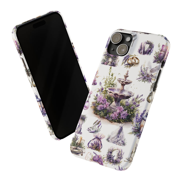 Slim Cute Phone Cases for Iphone | iPhone 15 Case | iPhone 15 Pro Max Case, Iphone 14, Iphone 14 Pro Max, Iphone 13, Lavender Wedding Theme - Studio40ParkLane