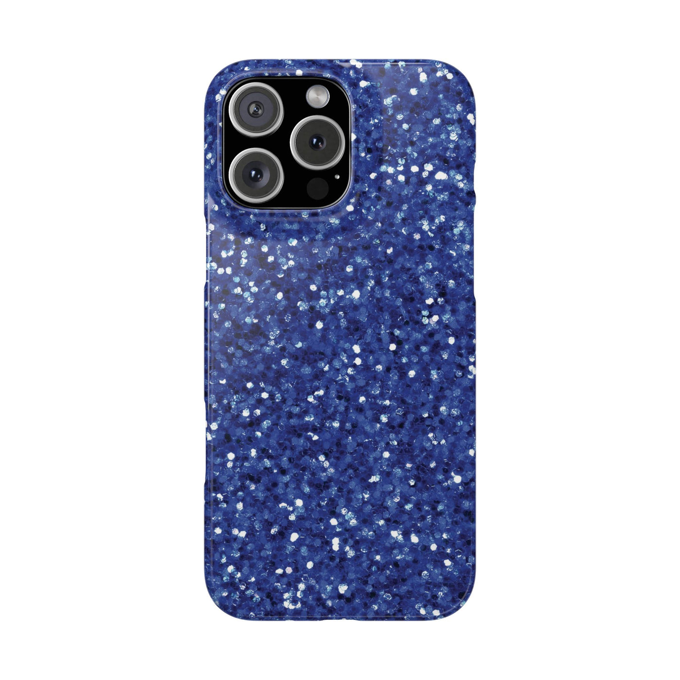 Slim Blue Muted Faux Play on Glitter Effect Cute Phone Cases for Iphone 16 Pro Max | iPhone 15 Case | iPhone 15 Pro Max Case, Iphone 14, Iphone 14 Pro Max, Iphone 13 12 11 8 7