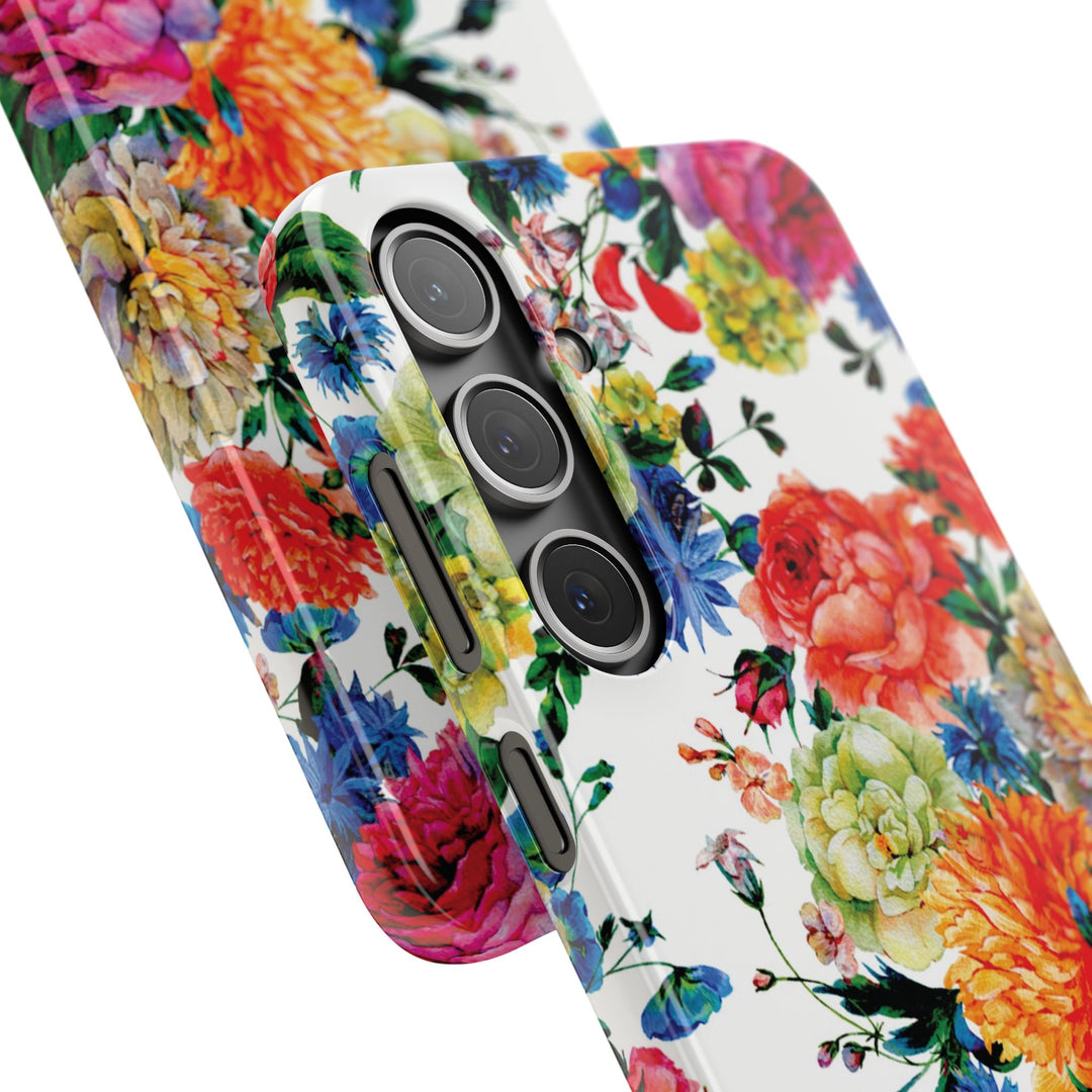 Sleek Snap Colorful Flowers Cute Phone Case for iPhone 16 15 14 13 12 11 X Xs Max Xr Pro Plus Samsung Galaxy S24 S23 S22 S21 S20 Note Ultra