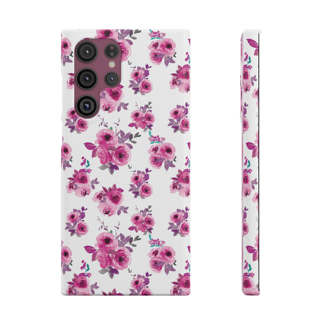 Sleek Snap Flowers Gift for Her Cute Phone Case for iPhone 16 15 14 13 12 11 X Xs Max Xr Pro Plus Samsung Galaxy S24 S23 S22 S21 S20 Ultra
