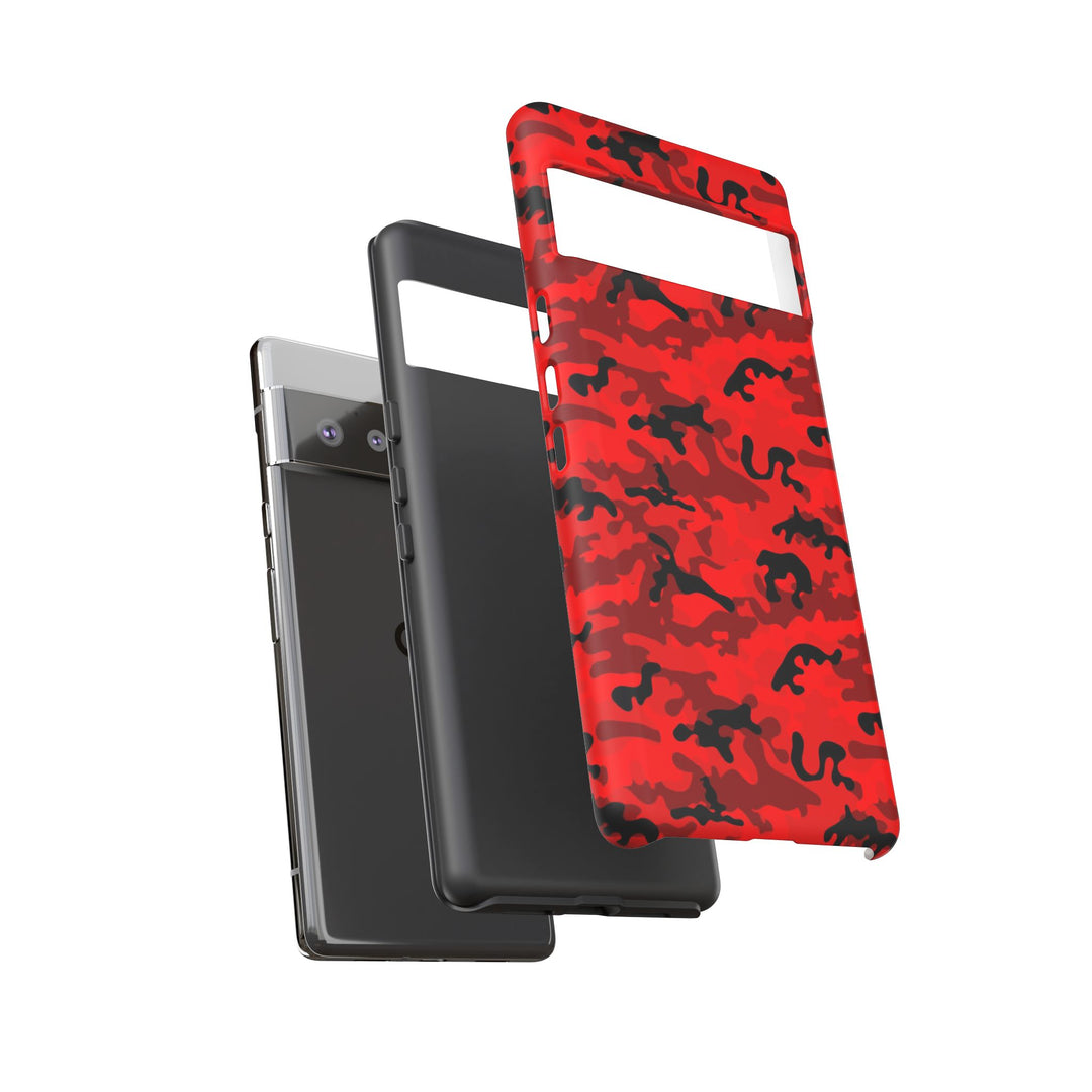 Impact Resistant, Red Camo Camouflage, Cute Phone Cases for Samsung S24, S23, S22, S21, IPhone 15 pro Iphone 14 pro Iphone 13 IPhone 12 Iphone 11 - Studio40ParkLane