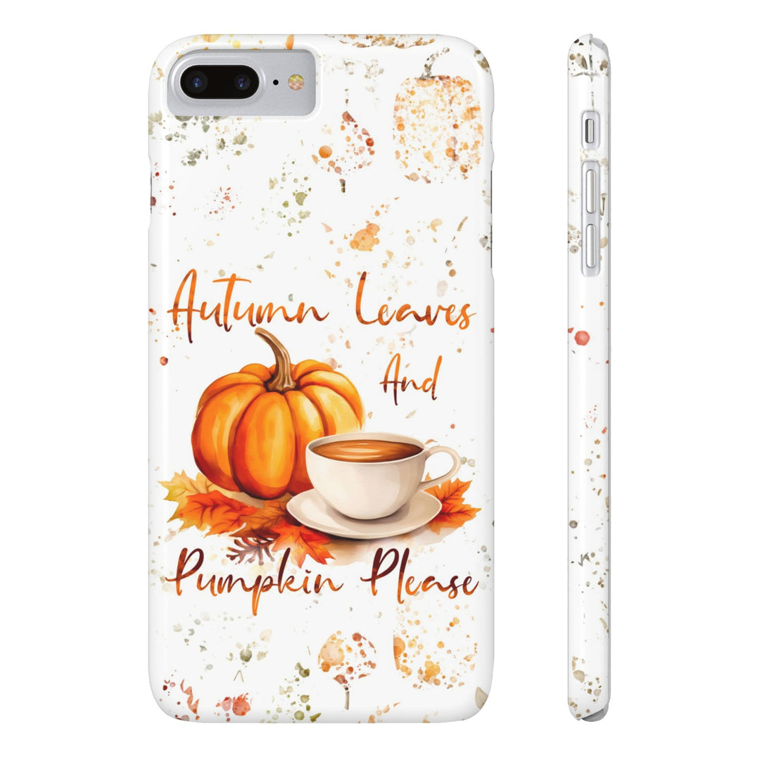 Slim Fall Leaves and Pumpkins Slim Cute Phone Cases for Iphone | iPhone 15 Case | iPhone 15 Pro Max Case, Iphone 14, Iphone 14 Pro Max, Iphone 13 - Studio40ParkLane
