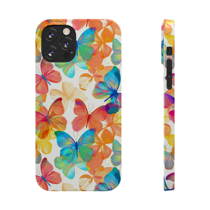 Slim Cute Phone Cases for Iphone - | iPhone 15 Case | iPhone 15 Pro Max Case, Iphone 14 Case, Iphone 14 Pro Max, Iphone 13, Summer Bright Butterflies - Studio40ParkLane