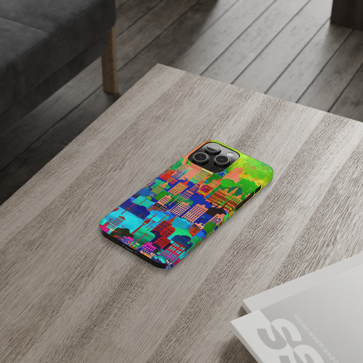 Slim Cute Phone Cases for Iphone - | iPhone 15 Case | iPhone 15 Pro Max Case, Iphone 14 Case, Iphone 14 Pro Max, Iphone 13, Summer City Skyline - Studio40ParkLane